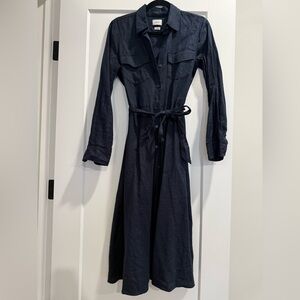 Wilfred Navy Long Sleeve Dress